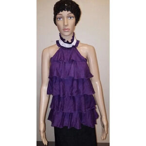 Bebe Ruffled Tank Top